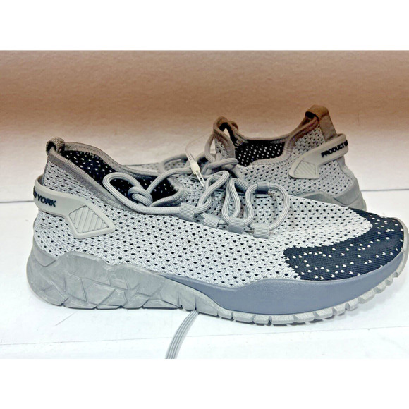Men's 8.5M PONY PP1 Road Knit Lace-Up Low Sneakers Shoes Perforated Black & Gray - Picture 1 of 5